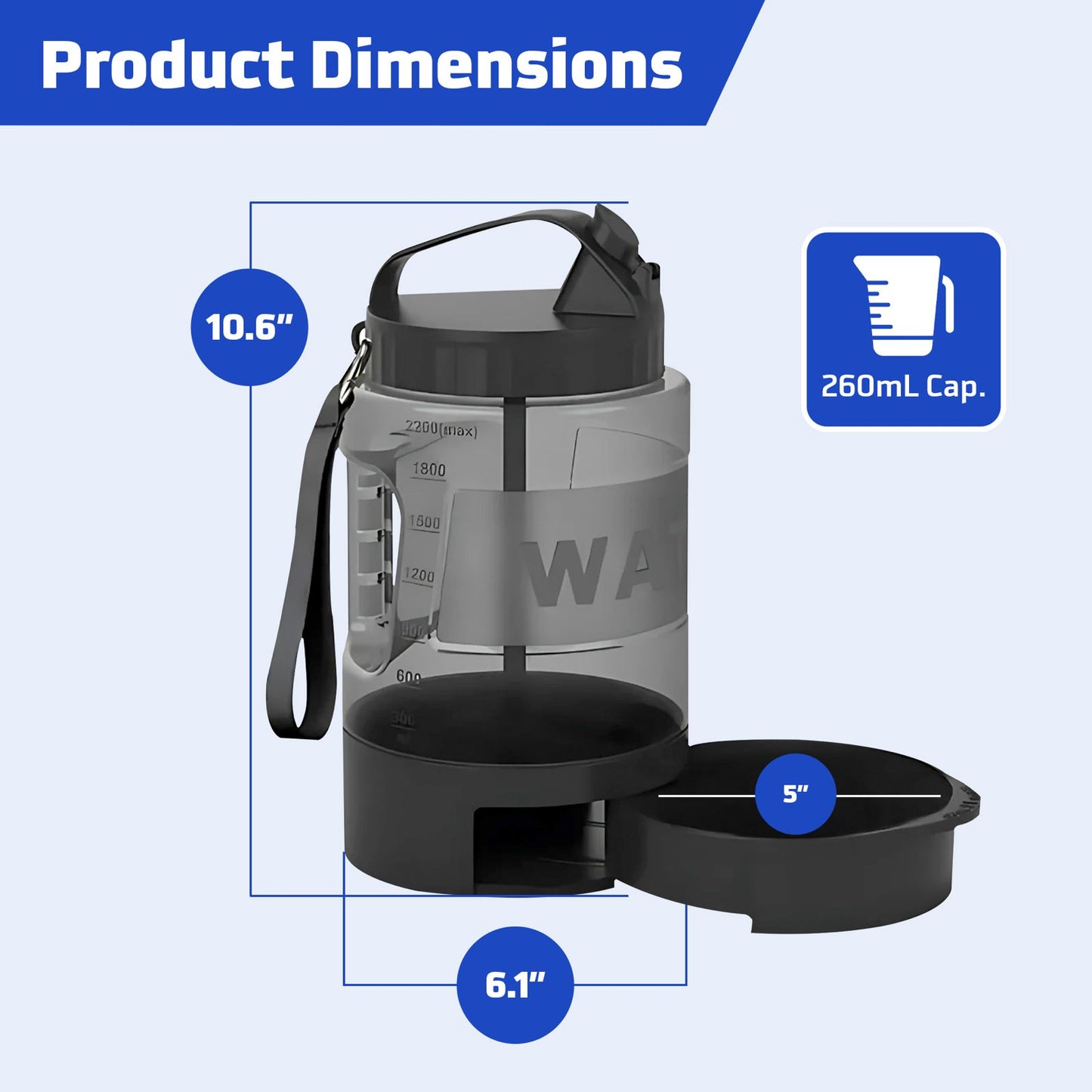 HydraPaw™ Half-Gallon Portable Water Tank