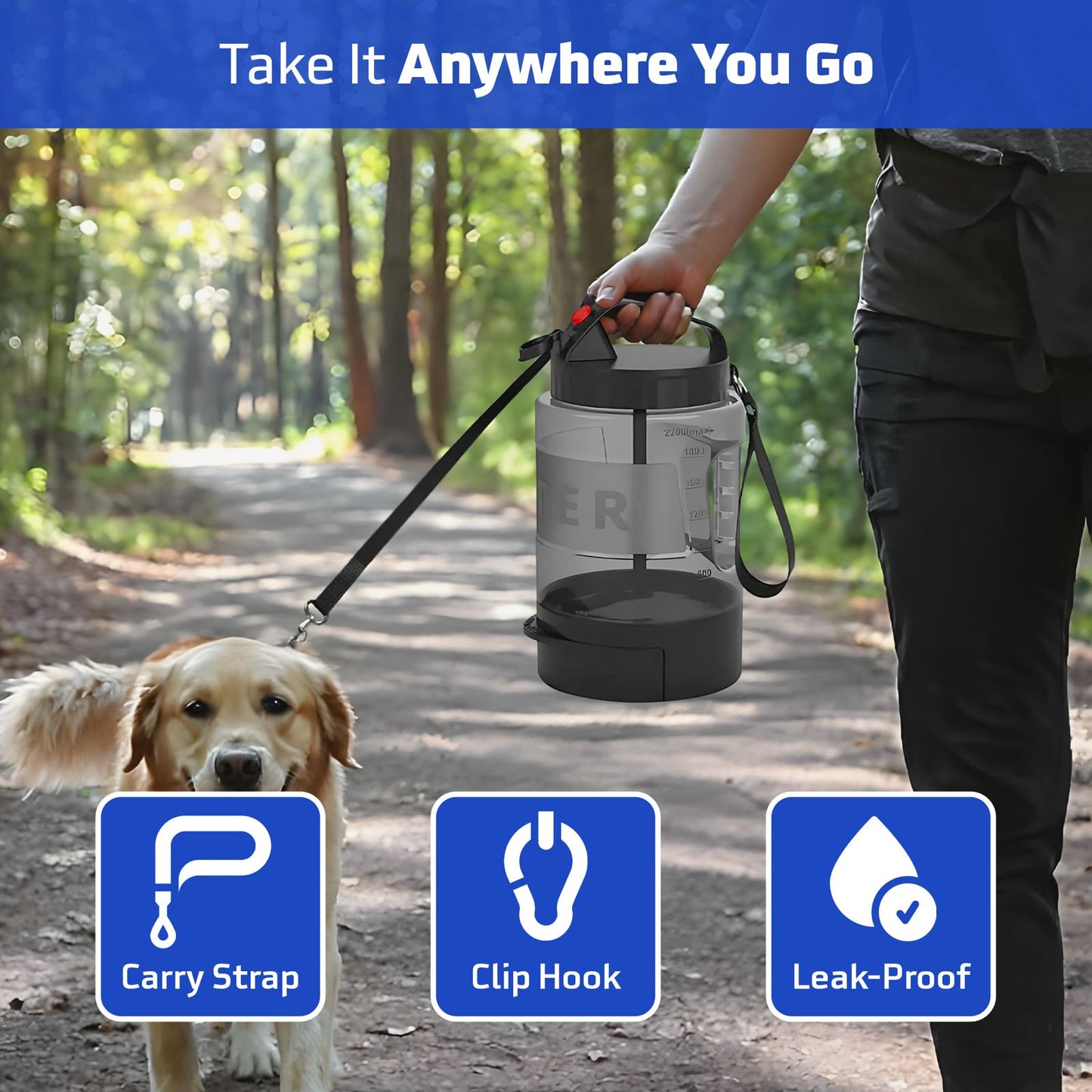 HydraPaw™ Half-Gallon Portable Water Tank
