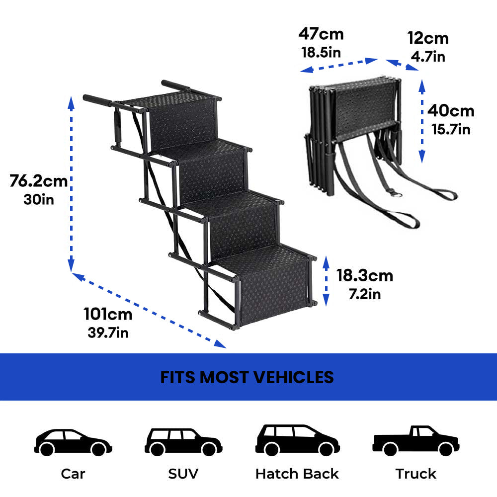 PawStairs™ – Portable Vehicle Stairs for Dogs