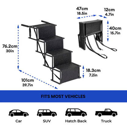 PawStairs™ – Portable Vehicle Stairs for Dogs