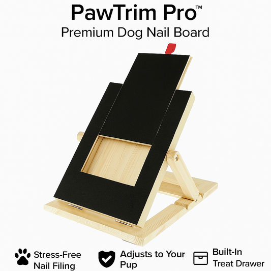 PawTrim Pro™ – Dog Nail Scratch Board & Treat Drawer